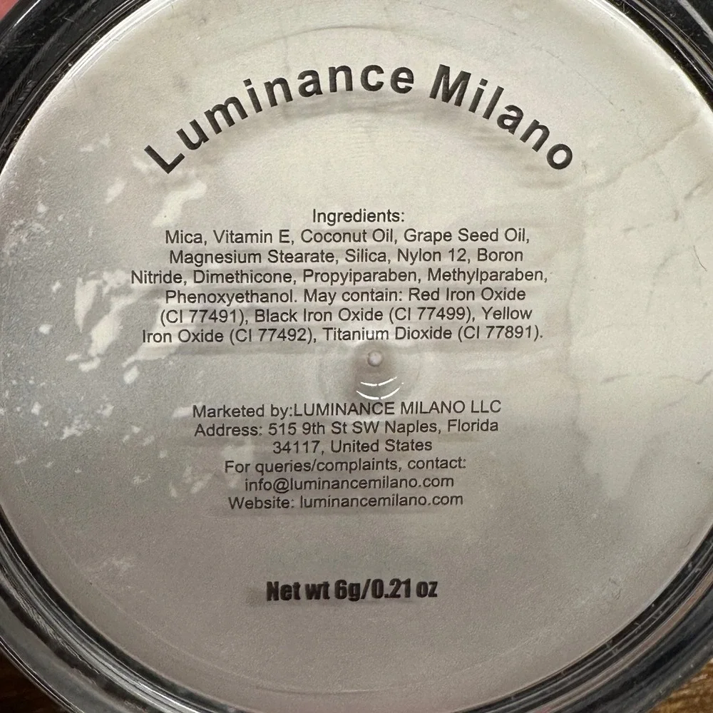 Luminance Milano HD Loose Setting Powder Translucent White 6g‎ 0.21oz New Sealed
